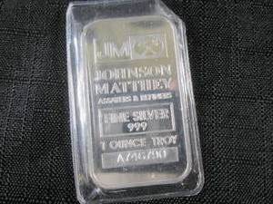 1 Troy Ounce .999 Fine Silver Bar J...