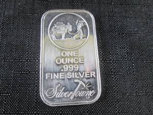 One Ounce .999 Fine Silver Bar Silv...