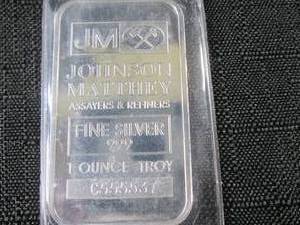 1 Troy Ounce .999 Fine Silver Bar J...