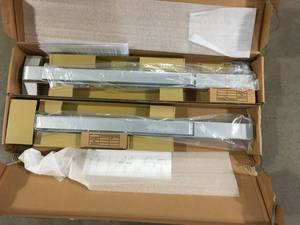 2 Lots of 36 in. Aluminum Fire Rated Touch Bar Exit Device by Global Door Controls Customer Returns See Pictures