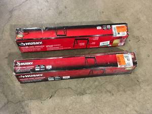 2 Lots of 28.4 in. Steel Folding Sawhorse by Husky Customer Returns See Pictures