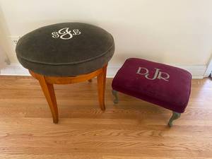 lot 7 image: Vintage Dressing Table Spinning Stool, Vanity Stool