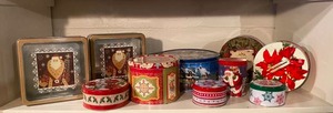 lot 58 image: Vintage Tins, Holiday Tins