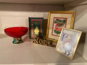 lot 65 image: ME Framed Image, Candy Bowl, Christmas Treevia and More