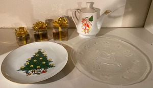 lot 66 image: Brass Candleholders, Platters, Daytons Pitcher
