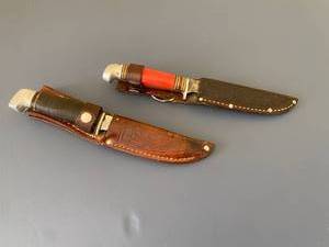 lot 121 image: Vintage Hunting Knives with Sheath