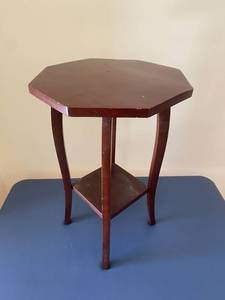 lot 127 image: Dark Oak Wood Side Table