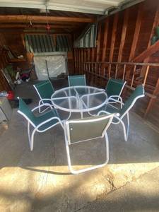 lot 143 image: Telescope Gardenella Outdoor Table with 6 Chairs