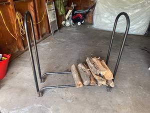 lot 148 image: Black Iron Firewood Rack