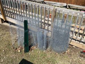 lot 200 image: Chicken Wire, Everbilt Posts