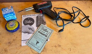 lot 210 image: Weller Soldering Gun, Wire Solder, Sodering Paste