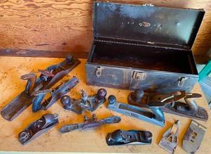 lot 212 image: Vintage Wood Planing Tools and Case