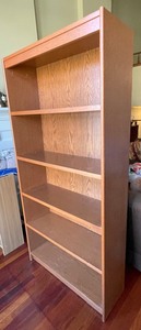 Wooden Bookshelf with Adjustable Shelves