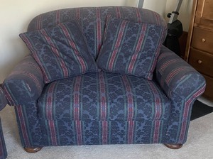 Pair of Oversized Chairs with Ottoman by Lee Industries