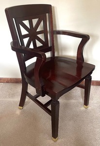 Pair of Elegant Vintage Chairs with Brass Accents