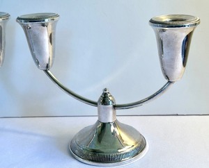 Pair of Vintage Double Arm Sterling Candelabras