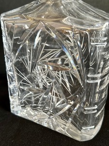 Pair Vintage Crystal Decanters