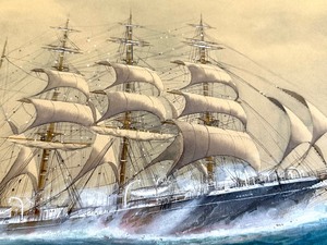 Gorgeous Framed Original Painting of the Clipper, Pennia