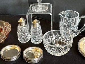 Vintage Crystal and Silver Plate Items