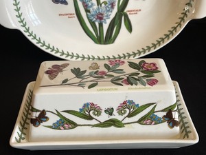 Portmeiron Botanic Garden Covered Butter Dish and Tray