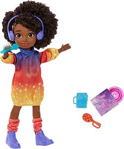 lot 15 image: Karmas World Doll and Accessories Singing Star Karma Doll Sings 2 Songs, Includes Accessories and Collectible Record Toys, Merchadise, and Gifts for Kids and Fans