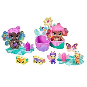 lot 14 image: Baby Alive GloPixies Minis - Sleepy Twins Baby Dolls