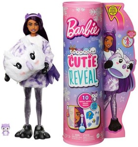 lot 11 image: Barbie Cutie Reveal Snowflake Sparkle Doll - Owl Plush Costume