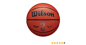 lot 34 image: Wilson NBA Signature Series IndoorOutdoor Basketball - Size 7