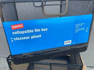 Black Wire Mesh File Boxes