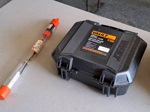 lot 576 image: Gun Accessories - Pelican Vault Small Pistol Case V100, Pro-Shot Products Police Cleaning Kit 1-pc Stainless Steel Gun Cleaning Kit .45 Cal 8 Length Item# PLK45