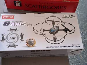 lot 717 image: DFD 6 Axis Gyro Quadcopter (in original packaging)