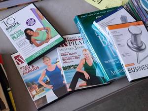 lot 724 image: Pilates Exercise DVDs, Business Plan ProMarketing Plan Pro , The Southbeach Diet Book