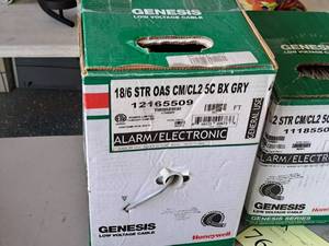 lot 761 image: Honeywell Genesis Series 186 STR OAS CMCL2 5C BX GRAY Low Voltage Cable