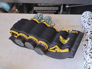 lot 744 image: Paintball Paint Ball Belt with Paint Balls in Tubes