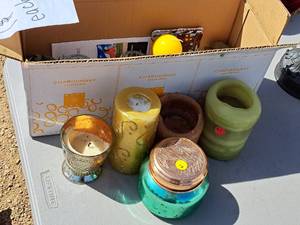 lot 684 image: Lot of  Misc. Candles and Holders