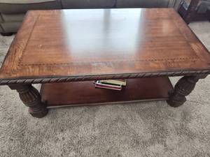 lot 503 image: 50 2-tier Wooden Coffee Table