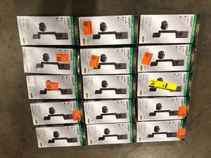 lot 16 image: Lot of Vancouver Matte Black Entrance Door Handleset with Hartford Interior Knob by Defiant  Customer Returns See Pictures