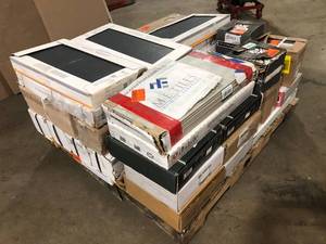 lot 28 image: Pallet of Mixed Ceramic Tile Flooring Customer Returns See Pictures