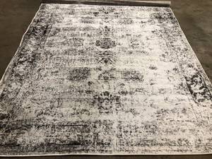 lot 53 image: Sofia Casino Gray 8 ft. x 10 ft. Medallion Area Rug by Unique Loom Customer Returns See Pictures