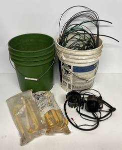 lot 31 image: 2 Buckets Of Misc. Including Nuts & Bolts,Cable And More