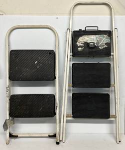 lot 62 image: Two Small Folding Step Stools