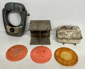 lot 67 image: Group Of Misc. Including Vintage Outboard Motor Fuel Tank And More
