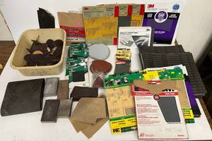 lot 72 image: Huge Group Of Misc. Sandpaper And Sanding Belts