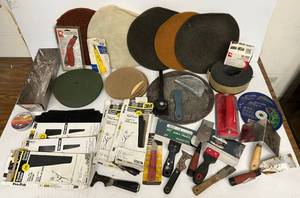 lot 74 image: Large Group Of Misc. Sheetrocking Tools And More