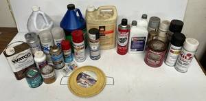 lot 84 image: Group Of Misc. Garage Items Including Spray Paint And More