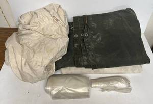 lot 97 image: Tote Full Of Painters Tarps
