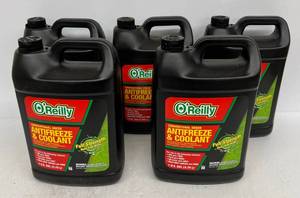 lot 103 image: 5 Gallons Of OReilly Brand Conventional Green Antifreeze & Coolant Full Strength