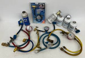 lot 107 image: Automotive Refrigerant Recharge Kits And 134A Refrigerant