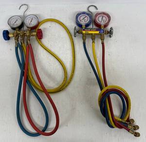 lot 113 image: Pair Of HVAC Test And Charging Manifolds