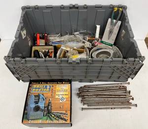 lot 141 image: Group Of Misc. Hardware And More Including Drill Doctor Drill Bit Sharpener